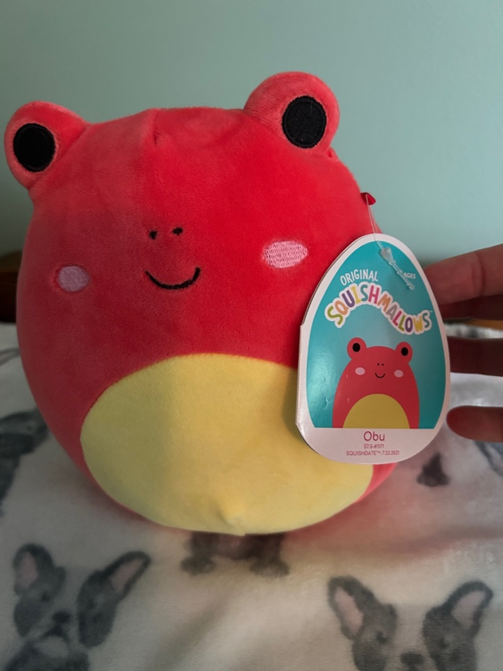 Squishmallows Obu Plush - Red with Yellow Belly